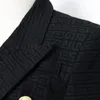 Women's Suits & Blazers S-5XL2022 Spring And Autumn Fashion High-quality Small Suit B Home Lion Button Short Black White Jacquard Jacket