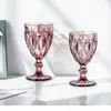 250ml gobelet coloré vin eau verre Machine pressé clair bleu rose gris verre gobelets Vintage verre tasse L230620