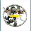 Hanger Kettingen Natuursteen Grind Ronde Vorm Edelsteen Sieraden Chip Beads Semi Precious Crystal Sleutelhanger Pendents