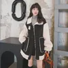 Płaszcze damskie okopy projektowe poczucie wełny jagnięcych wełny bawełniane Parker Kurtka Kobieta Winter Korean Wersja plus aksamitne zagęszczenie małe