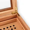 Fabriek Directe Verkoop Cederhout Sigaar Humidor Box Dubbele Lagen Grote Capaciteit Hygrometer Luchtbevochtiger Humidors Case