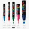 マーカー7PCSソフトシリーズUNI POSCAマーカーPEN PC5Mセットポップポスター広告ペンペン塗装漫画丸い水ヘッドアートマーカー