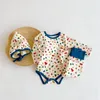 Kleidungssets 0-3T geborenes Kind Baby Jungen Mädchen Kleidung Set Herbst Winter Warm Print Strampler Body Hosenanzug Süßes süßes Herbstoutfit