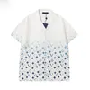패션 하와이 꽃 문자 인쇄 비치 셔츠 남자 디자이너 실크 볼링 셔츠 캐주얼 셔츠 남자 여름 짧은 소매 느슨한 드레스 셔츠 m-3xl