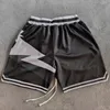 Short d'extérieur TRILLEST noir blanc soleil imprimé avec poches zippées Devin Booker pantalon de sport Style rue 230627