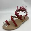Yaz Kadın Beyaz Düz Düğün Ayakkabı Dantel Aplikler Burnu açık Gelin Sandalet Terlik Ayak Bileği Kayışı Plaj Flatforms Ayakkabı