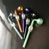 Glass Smoking Pipes Manufacture Hand-blown hookah Bongs Colorful fulcrum long curved pot pipe