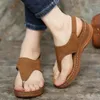 Sandalen Frauen 2023 Clip Toe Wedges Schuhe Für Weibliche Sommer Alias Mujer Strand Casual Heels Schuhe Keil Plattform Flip-Flops