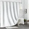 Shower Curtains Curtain Geometric Waterproof Cover Polyester Thicken Solid Color Bathroom Insulation Home el 230628