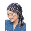 Bandanas Muslim Women Soft Stretch Turban Hat Pre-Tied Head Scarf Printed Ladiess Cotton Cancer Chemo Cap Inner Hijabs Hair Accessories x0628