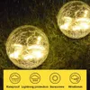 New Outdoor Court Garden Grass Lamp Waterproof Led Solar Light Cracked Glass Ball Outdoor Solar Garden Light For Garden Decor