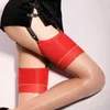 Women Socks Fashion Sexy 1D Oil Glossy Lår High Stockings Wide Stay Up Top Gorgeous Cleancut Tights Transparent Silkesy Hosiery