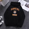 Sweats à capuche pour hommes Hawkins High School Class Of 1983 Print Mens manches longues Vintage Loose Hip Hop Fashion Streetwear Crewneck Homme Vêtements