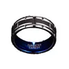 Fashion Men039s 8mm Groove Lines Blue Tungsten Carbide Ring Stainless Steel Men Wedding Bands Ring Size 6139423309