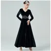 Stage Wear FLHY0285 Shining Waist V Neck Female Ballroom Dance Dress Women Modern Waltz Dances Tango Training Costume