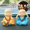 Estatuetas de objetos decorativos 4 pçs conjunto estilo chinês resina esculpida estátua de buda carro boneca ornamento criativo sorte fortuna acessórios de decoração de escritório em casa 230627