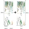 Papéis de parede PVC autoadesivo para porta adesivo moderno 3D planta tropical folhas flores e pássaros murais pôster sala de estar decalque à prova d'água