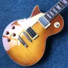 متجر مخصص ، Smoky Backhand Tiger LP Guitar Electric ، لوحة أصابع Rosewood ، أجهزة Chrome ، شحن مجاني