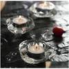 Décoration de fête Cristal Verre Diamant Coeur Photophore Bougeoir Par Marque - Faveurs De Mariage Élégantes Et Décor Avec Boîte-Cadeau Drop D Dhqk0