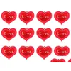 Party Favor Led Light Up Flashing Heart Pins Broche Glowing Rubber Badge Pour La Saint Valentin Cadeaux D'anniversaire De Noël Événement C Dhyvz