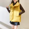 Kvinnors blusar Vinterbomull Vest Women's Short Korean Net Red Style Stand-Up Collar Student Waistcoat Stor storlek 2xl