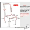 Pokrowce na krzesła drukowane okładka krzesła Wysoka elastyczność XL Rozmiar długi tylne okładka siedzenia Europejska Piękna wygodna okładka krzesła El Party Bankiet 230627