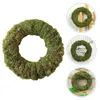 Decorative Flowers Moss Ring Floral Decor DIY Dream Catcher Wreath Christmas Making Rings Rattan Circle Material Xmas