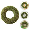 Flores decorativas Anel de musgo Decoração floral faça você mesmo Coroa de apanhador de sonhos Anéis de fabricação de natal Rattan Circle Material Xmas