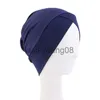 Bandanas Femmes Modal Coton Intérieur Hijab Caps Chapeaux Islamique Croix Bandeau Turban Perte De Cheveux Cancer Chemo Cap Stretch Chapeaux Chapeau Cap x0628