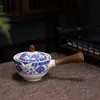 Şarap Kadehleri Ecomhunt Damla Taşınabilir Çiçek Nefis Seramik Çin Gongfu Kung Fu Çaydanlık Seti Kolu Yan Kulplu Pot Fincan Teaware 230627