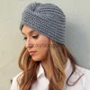 Bandanas Bohemian Fashion Autumn Winter Warmer Ear Knitted Headband Headgear Women's Crochet Cross Wide Stretch Warmer Hairband Headwrap x0628