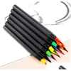 Peinture Stylos Tête Douce Stylo Aquarelle 24 Couleurs Set Pour Enfants BD Brosse D'écriture Peut Être Lavé Étudiants Présents Drop Delivery Offi Dhcdq