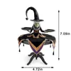 Other Event Party Supplies Halloween Witch Tabletop Server with Harlequin Tablecloth Cupcake Display Stand Home Decoration Resin Statue Tray Funny 230628