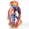 Scarves Soft Shiny Silk Scarf Headwraps For Woman Fashion Four Seasons Hair Accessories Foulard Iuxe Bandana Femme Headscarf Scarftop