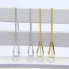 Brincos de prata 925 jóias ouro minimalismo pingente presente de festa brincos de linha feitos à mão para mulheres