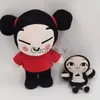 الحيوانات القطيفة المحشوة 25 سنتيمتر Pucca و Garu ألعاب من نسيج مخملي النمط الصيني دمية محشوة الشكل وسادة النوم الزفاف زوجين هدية عيد ميلاد J230628