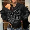 Felpe con cappuccio da uomo Felpe 2023 Felpe con cappuccio streetwear da donna Spider Web Felpe con cappuccio con zip rossa Felpa oversize grunge Gothic Harajuku Giacche da uomo Y2k Abbigliamento T23628