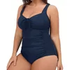 Damen-Badebekleidung, sexy Bikini, 2023, Badeanzug, Damen, mehrfarbig, Hosenträger, rückenfrei, solide, konservativ, große Tunika, tailliert, Strandmode