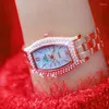 Horloges 2023 Diamanten Horloge Vrouwen Klassieke Quartz Top Wit Ceramica Heren Dames Horloges Diamanten Nummer Wijzerplaat Klok