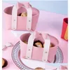Present wrap charmore bowknot läder handväska - elegant väska för födelsedagsfest gynnar droppleverans hem trädgård festliga leveranser dhlyq