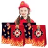 Opakowanie na prezenty 12PCS Fireman Birthday Paper Torby cukierkowe torby na prezent strażacki z 18pc naklejki chłopiec strażak 4. Dekoracja przyjęcia urodzinowego 230627