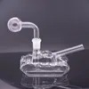 Creative Design Dab Rig Brûleur À Huile Bong Narguilés En Gros 14mm Femelle Joint Recycleur Fumer Tuyau D'eau pour Fumer avec Des Tuyaux De Brûleur À Huile En Verre Mâle