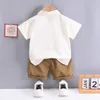 Kleidungssets Sommer Baby Jungen Kleidung 9 bis 12 Monate Umlegekragen Kurzarmhemden und Shorts Jungen Outfit Set Kinder Bebes Trainingsanzüge