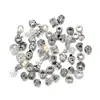 Charms 50Pcs/Lot Crystal Glass Alloy Large Hole Beaded Fit For Bracelets Necklaces Diy Jewelry 10 Colors Drop Delivery Findings Compo Dhrc1