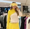 Abbigliamento da palestra Primavera ed estate Golf Top lavorato a maglia da donna Brillante manica lunga Mezzo collo Vestibilità aderente Elastico Versatile Casual