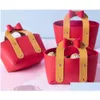 Emballage cadeau Charmore Bowknot Sac à main en cuir - Sac élégant pour les faveurs de fête d'anniversaire Drop Delivery Home Garden Festive Supplies Dhlyq
