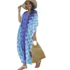 Roupa de banho feminina 2023 Mid Miyaki East Kuwait Beach Blusa frontal e traseira com decote em V solto robe à beira-mar saia de férias biquíni camisa protetor solar