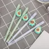 Stylos 20 PCS Creative Huile Fruit Pendentids Gel stylo mignon examen étudiant Black Ball Strin Cartoon Office Signature stylo