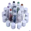 Packing Bottles Natural Gemstone Essential Oil Roller Ball Clear Pers Oils Liquids Roll On Bottle With Crystal Chips Drop Delivery O Dhh7H