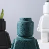 装飾的なオブジェクト図形ノルディックスタイルセラミックロボット花瓶屋内植木鉢モダンホームインテリアデコレーションホワイトグッズオフィスデスク230628